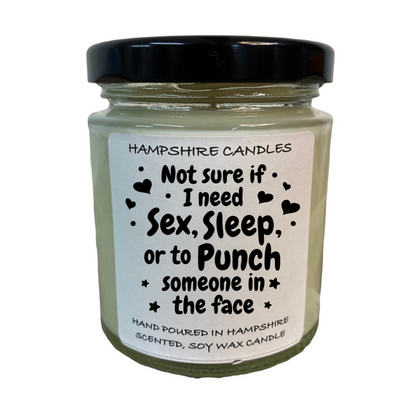 Sex, Sleep, Punch Quote Jar Candle