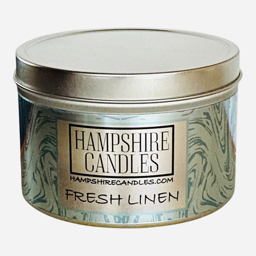 Fresh Linen Tin Candle (Pack of Four)