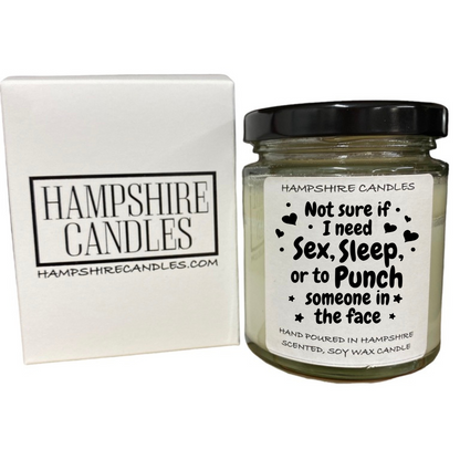 Sex, Sleep, Punch Quote Jar Candle