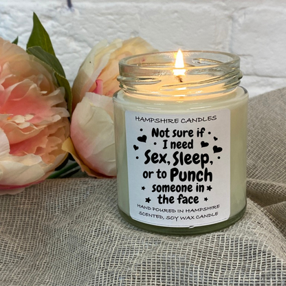 Sex, Sleep, Punch Quote Jar Candle