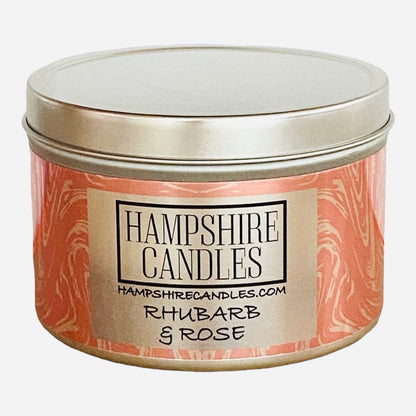 Rhubarb and Rose Tin Candle (Pack of Four)