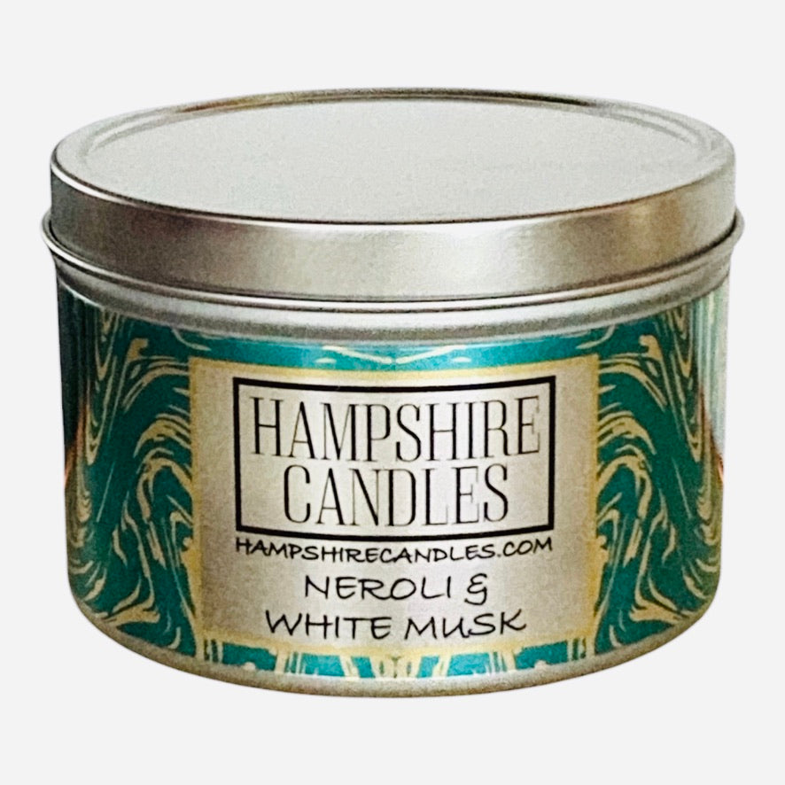 Neroli and White Musk Tin Candle (Pack of Four)