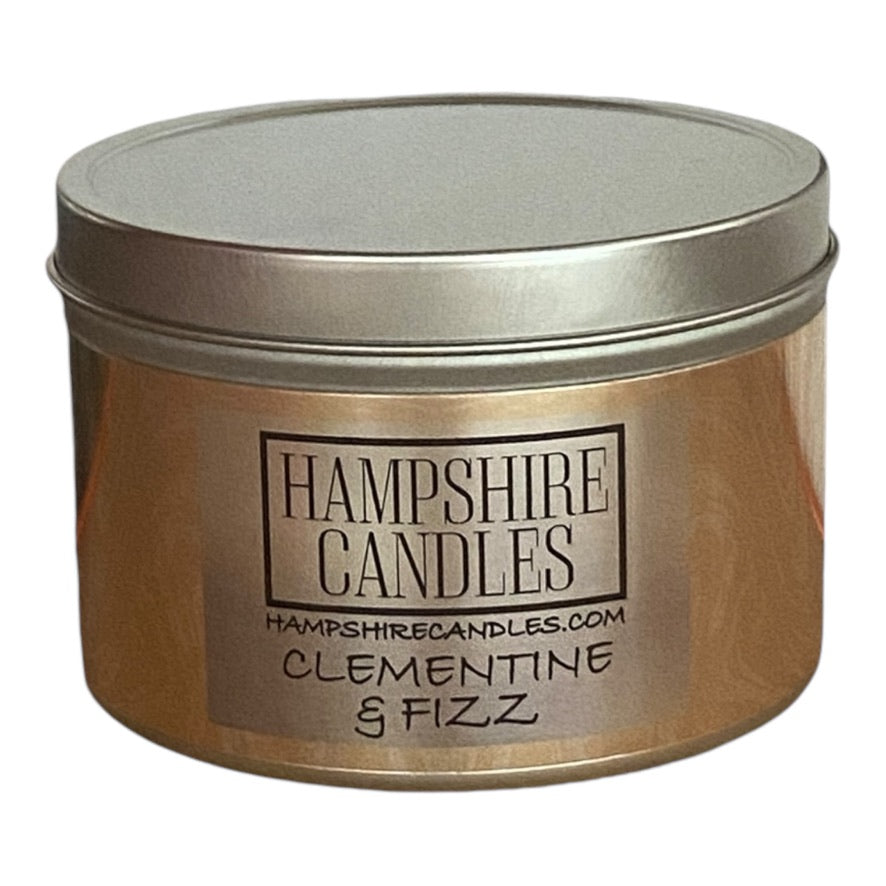 Clementine and Fizz Scented Tin Candle