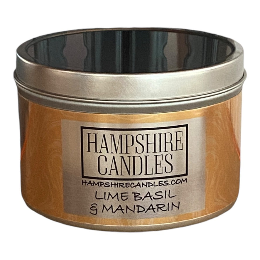 Lime Basil and Mandarin Scented Tin Candle