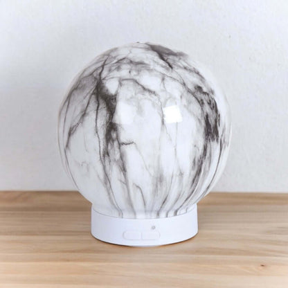 Noir Circular Marble Effect Ultrasonic Diffuser