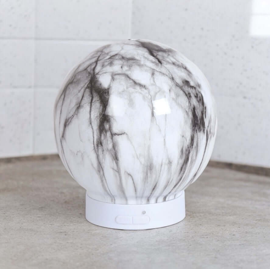 Noir Circular Marble Effect Ultrasonic Diffuser