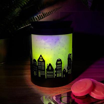 Northern Lights Colour Changing Electric Wax Melt Burner - City