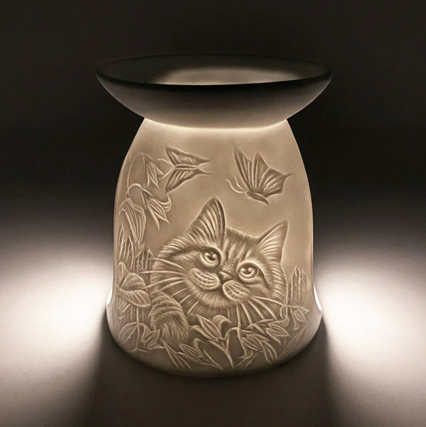 Porcelain Cat Tealight Wax Melt Burner