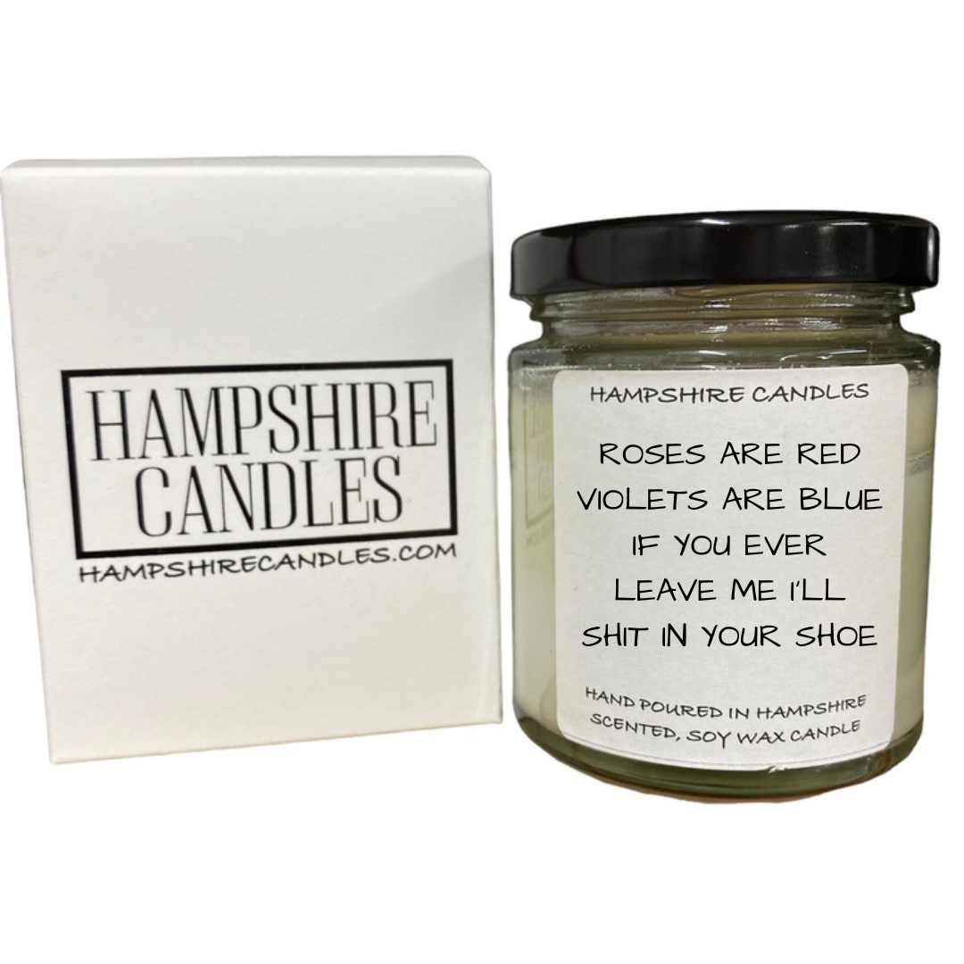 Rose Are Red Violets Are Blue Candle Jar