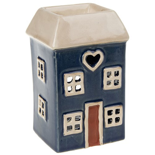 Village Pottery Navy Square House Wax Burner