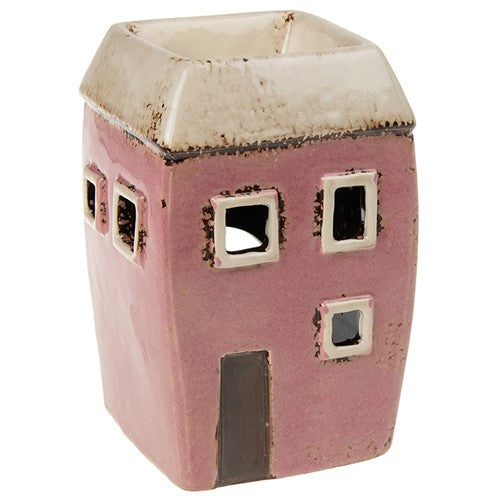 Village Pottery PInk Square House Wax Burner