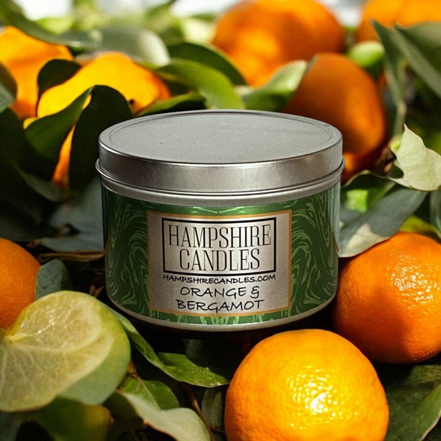 Orange and Bergamot Tin Candle (Pack of Four)