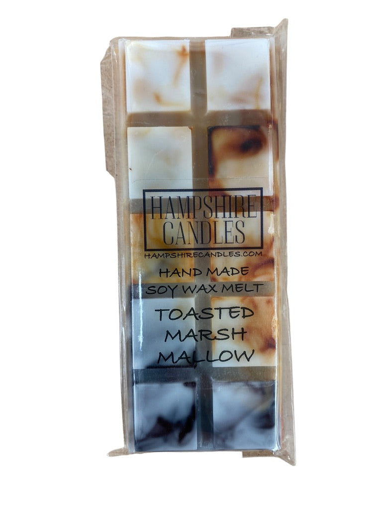 Toasted Marshmallow, Wax Melts, Cozy Scent, Sweet Aroma, Golden Syrup, Caramel Notes, Vanilla Fragrance, Soy Wax, Hand-Poured Wax, Flameless Fragrance, Warm and Inviting, Home Fragrance, Eco-Friendly Wax, Cruelty-Free Wax Melts, Nostalgic Scent.