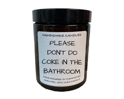 Please Don't Do Coke In The Bathroom Candle Jar-FREE Shipping over £35.00-