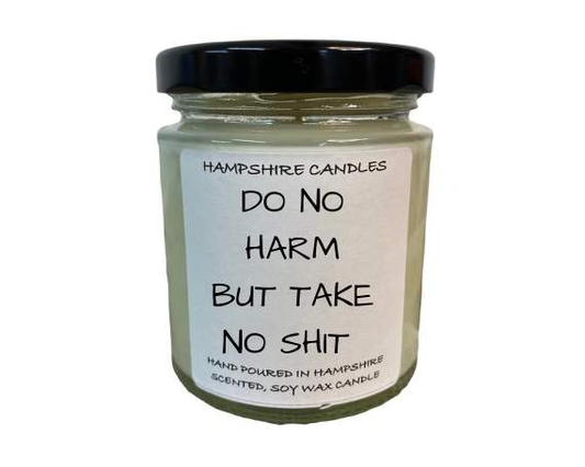 Do No Harm But Take No Shit Candle Jar-FREE Shipping over £35.00-